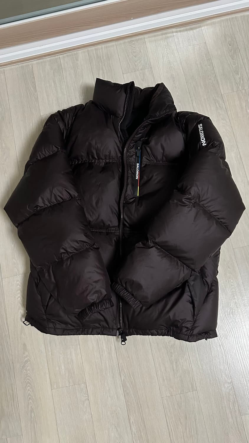 살로몬 컨투어 다운 자켓 초콜렛 브라운 S 공용 상품이미지1