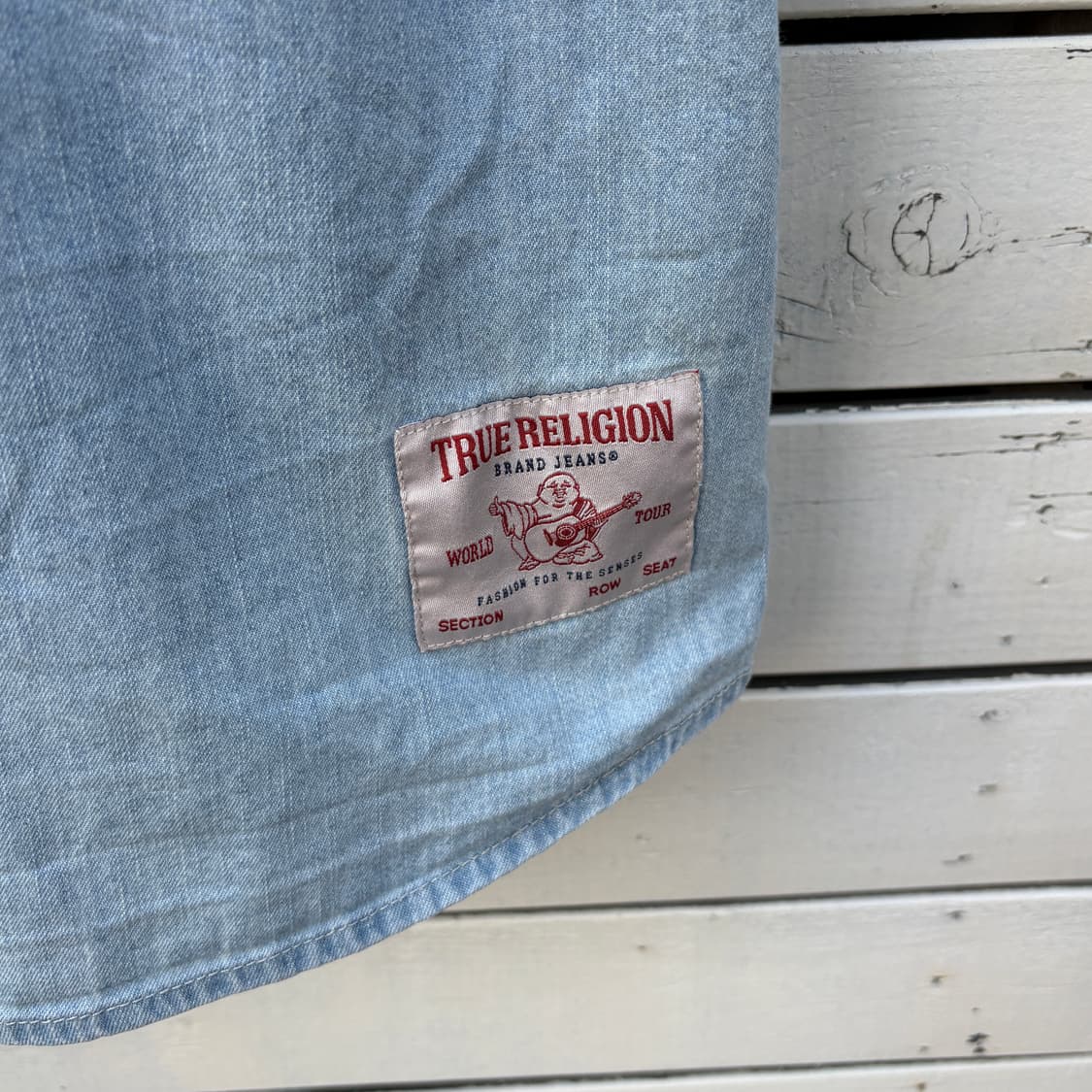 True Religion 트루릴리전 데님 반팔 셔츠 상품이미지5