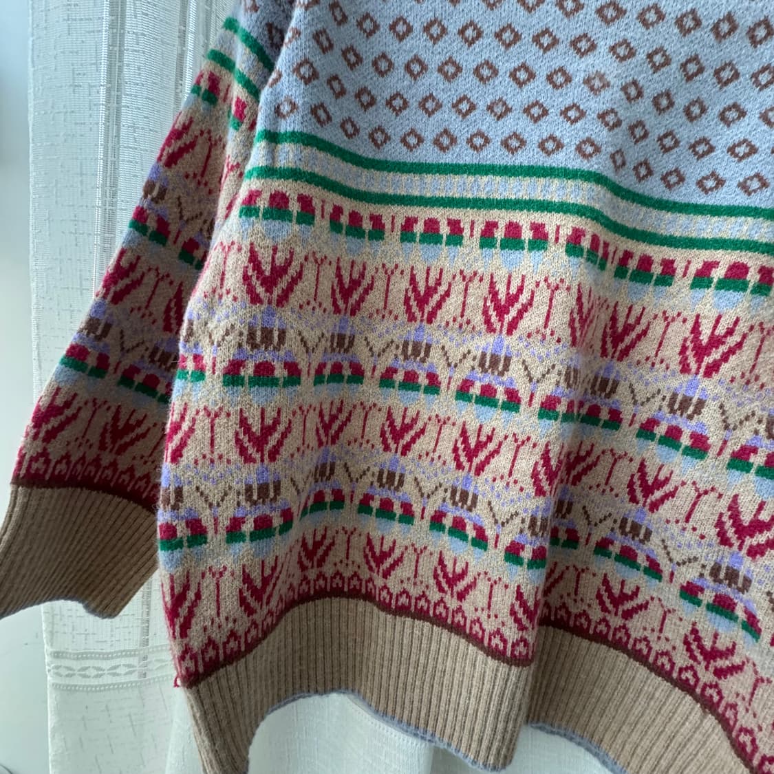 에스닉 노르딕 감성패턴 니트 귀여워요 상품이미지4