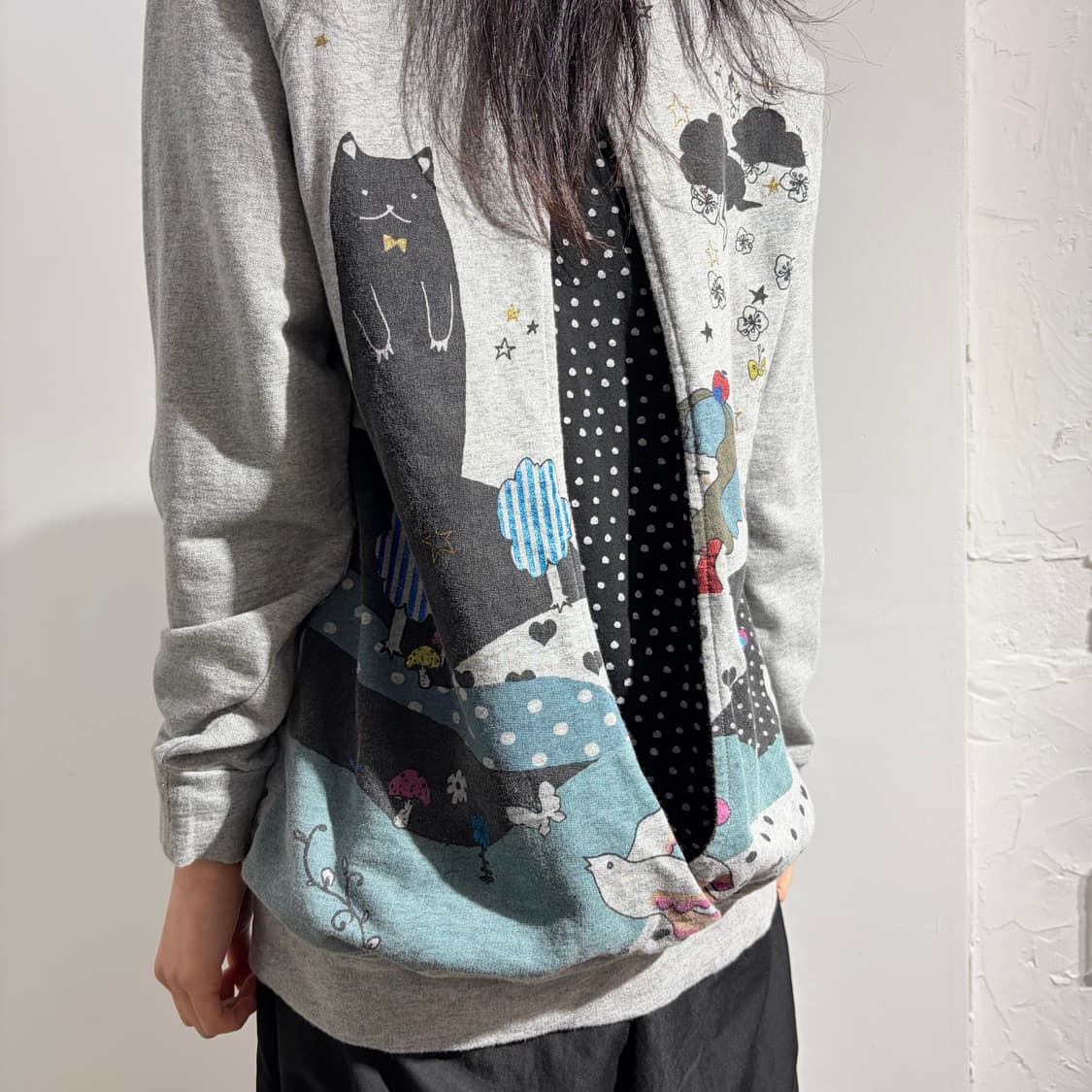 고양이 도트 코지모리 티셔츠 맨투맨 상품이미지5