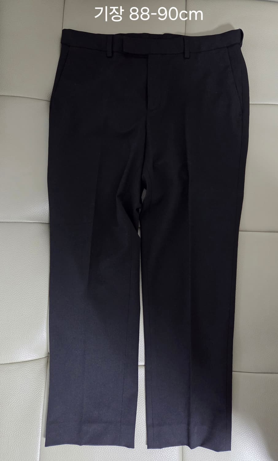 무신사스탠다드 테이퍼드 히든 밴딩 크롭 슬랙스 블랙 상품이미지3