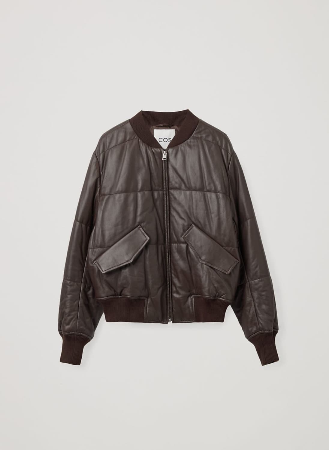 COS 코스 우먼 패디드 레더 봄버 재킷 M 상품이미지2