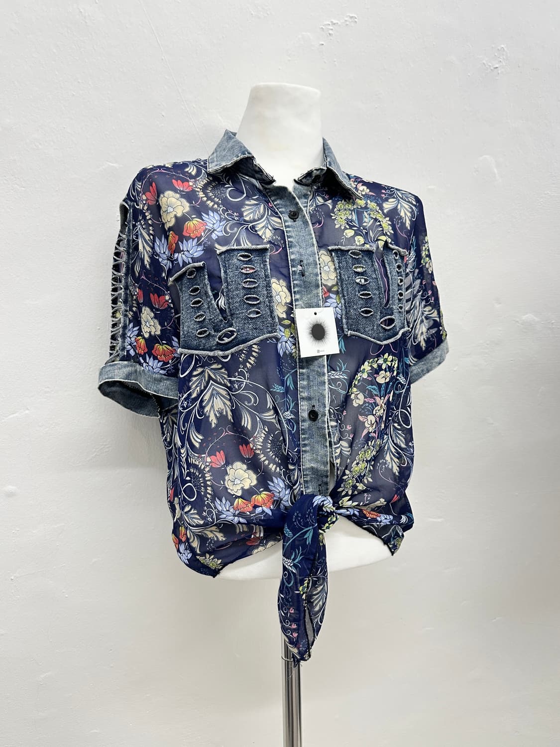Vintage denim floral shirts  상품이미지2