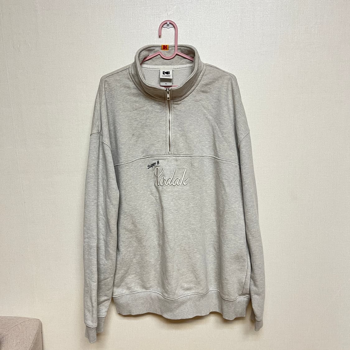 코닥 그레이 아노락 하프집업 맨투맨 XL사이즈 상품이미지4