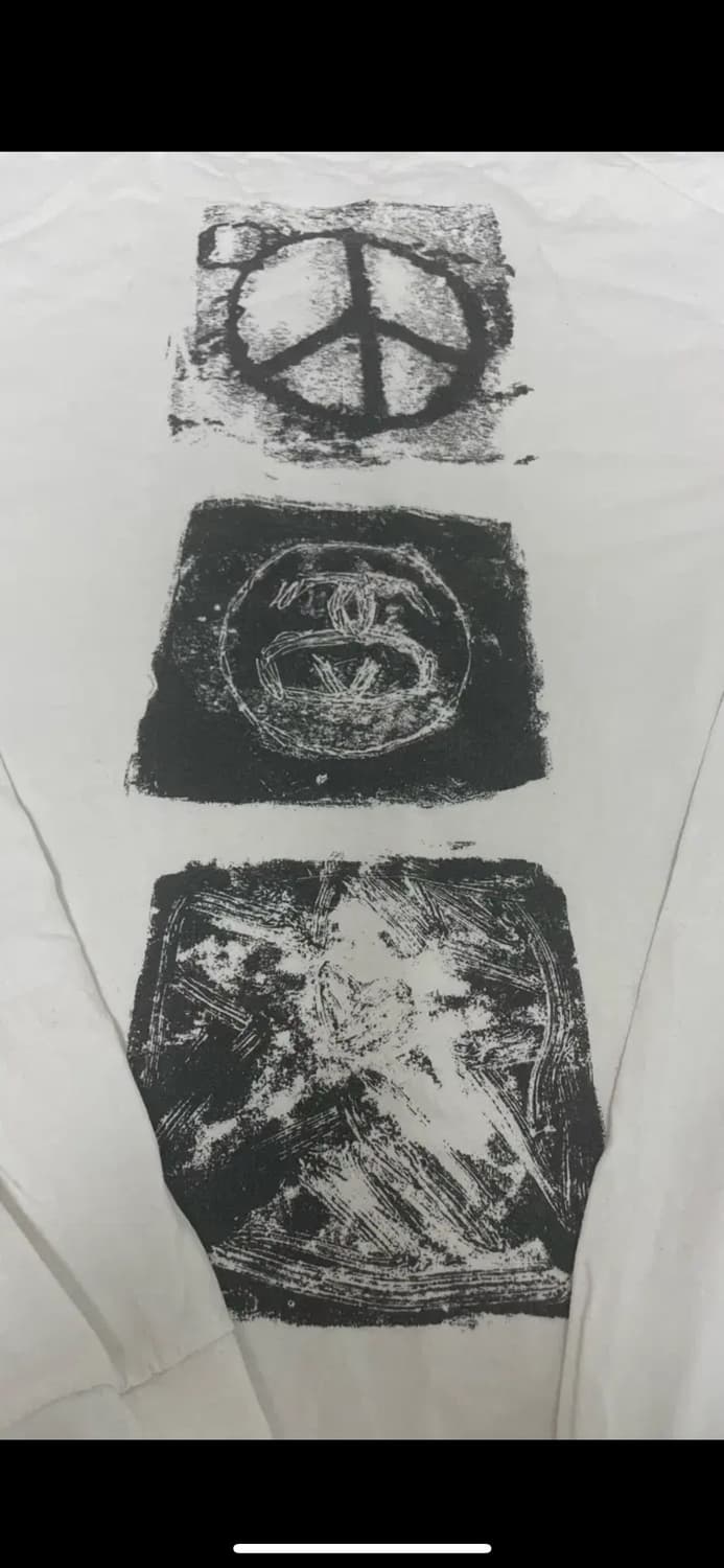 XL 스투시 모노 롱슬리브 티셔츠 화이트 상품이미지3