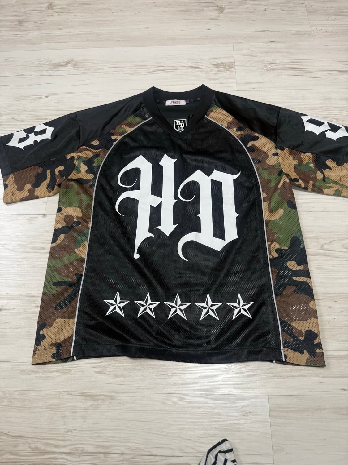 후드후드 밀리터리 매쉬 반팔티 상품이미지1