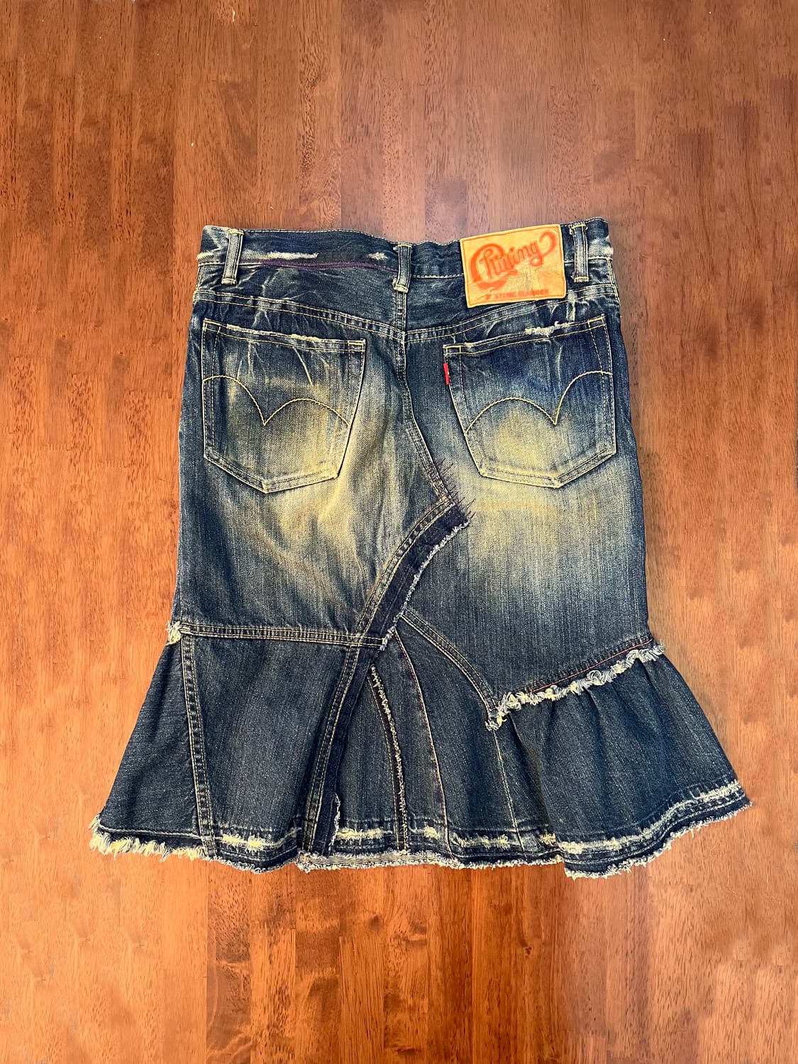 히스테릭 글래머 y2k 서클걸 데님 플레어 스커트 상품이미지2