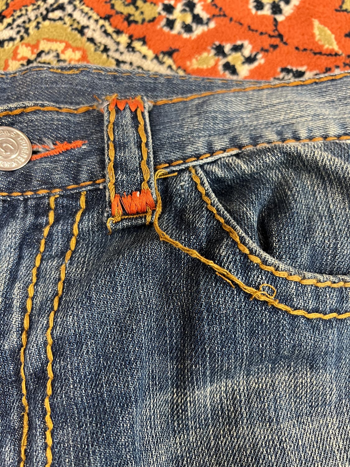 [31-32] 트루릴리전 레인보우 바비 빈티지 데님 팬츠 상품이미지8