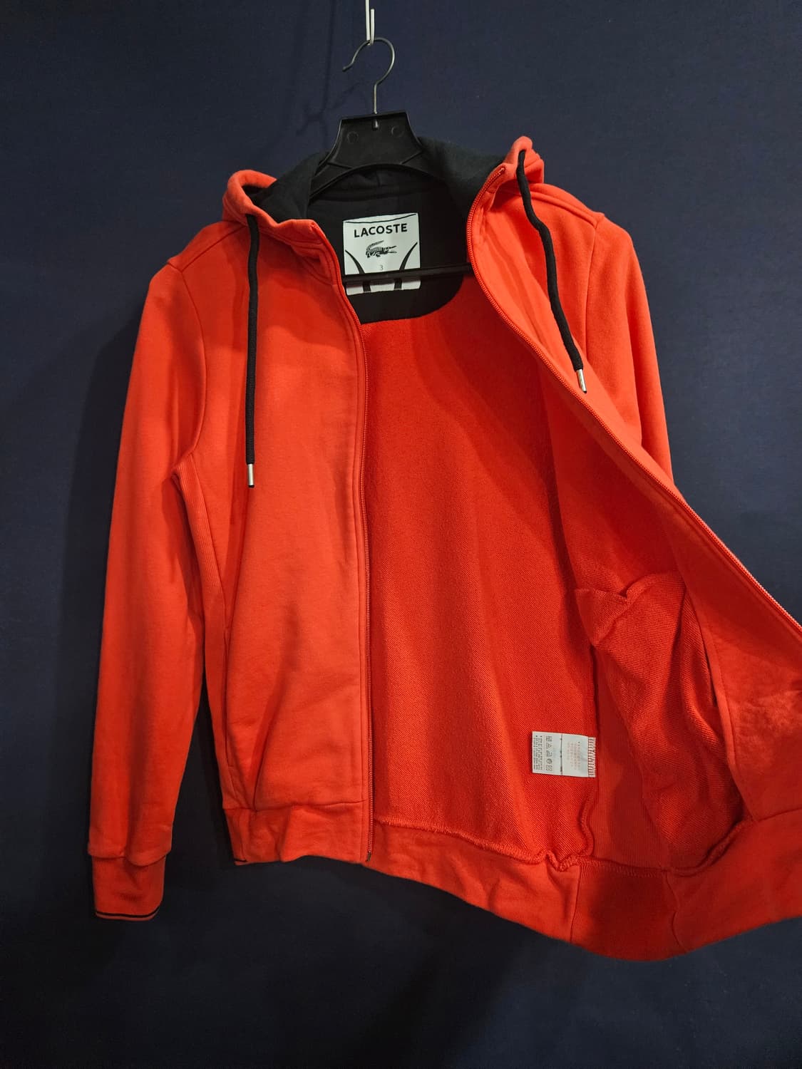 라코스테 오렌지컬러 남성 슬림핏 95 후드집업  상품이미지8