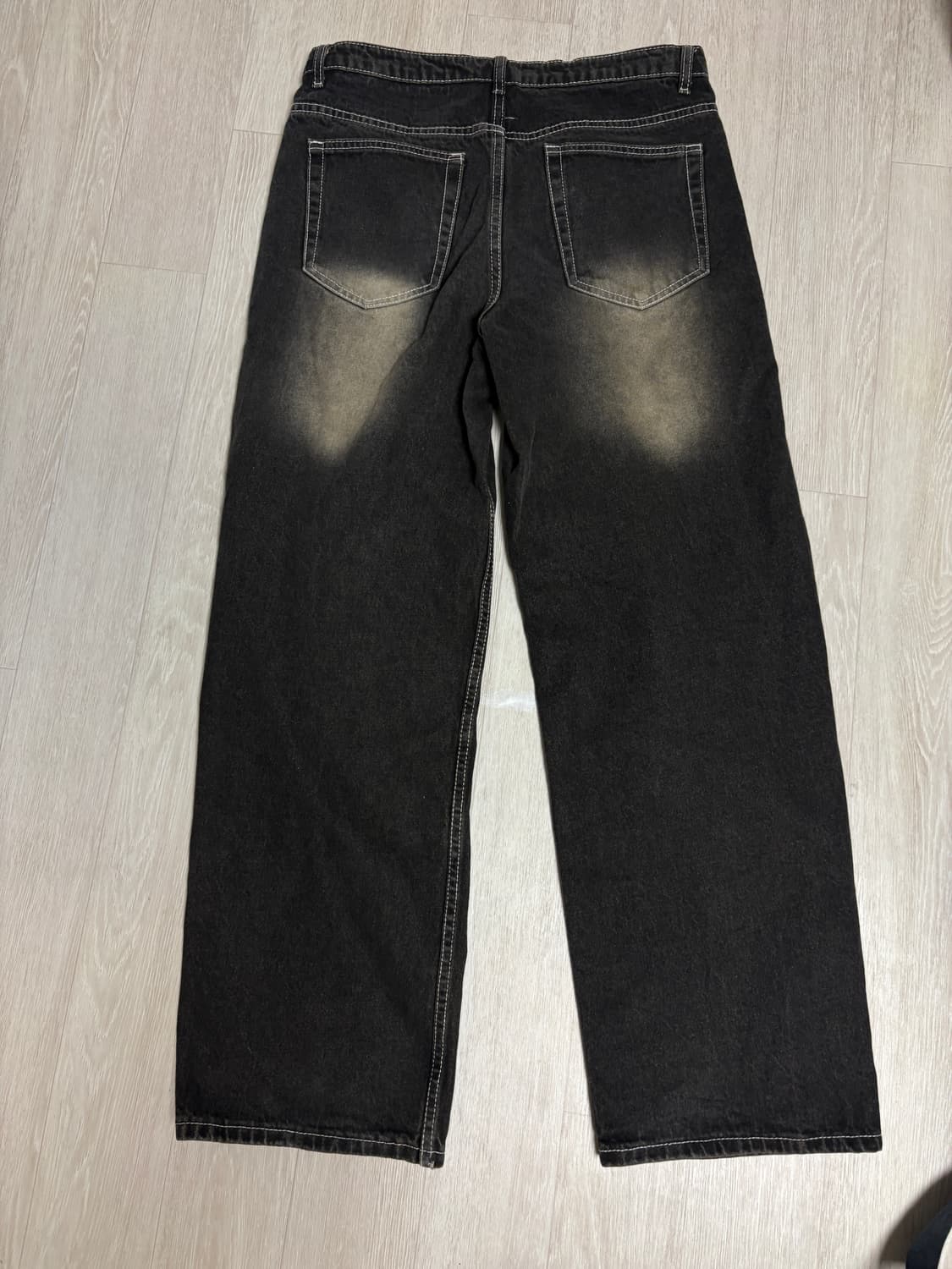 흑청 워싱 데님팬츠 상품이미지2