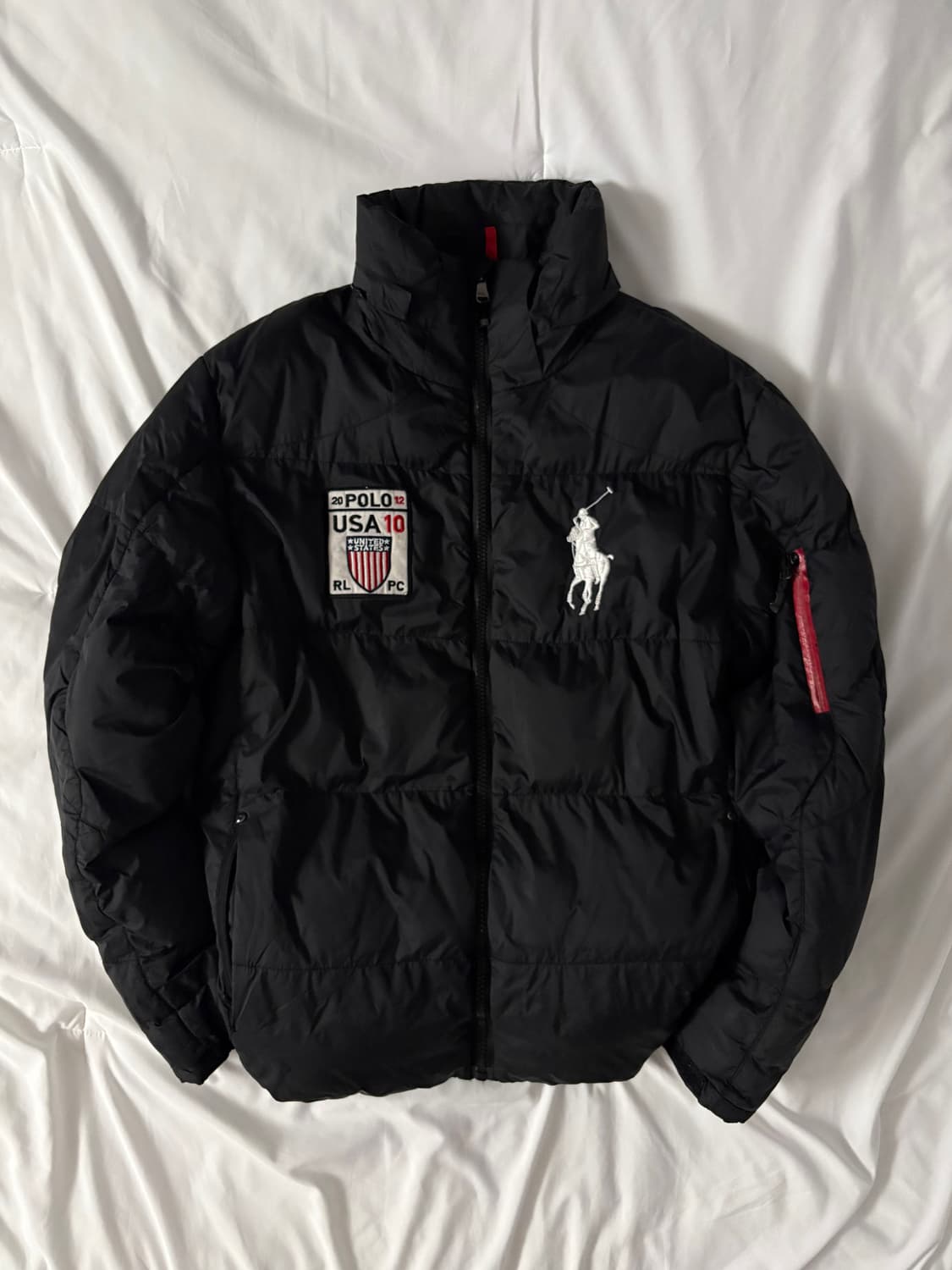 폴로 빅포니 성조기 패딩 블랙 상품이미지1