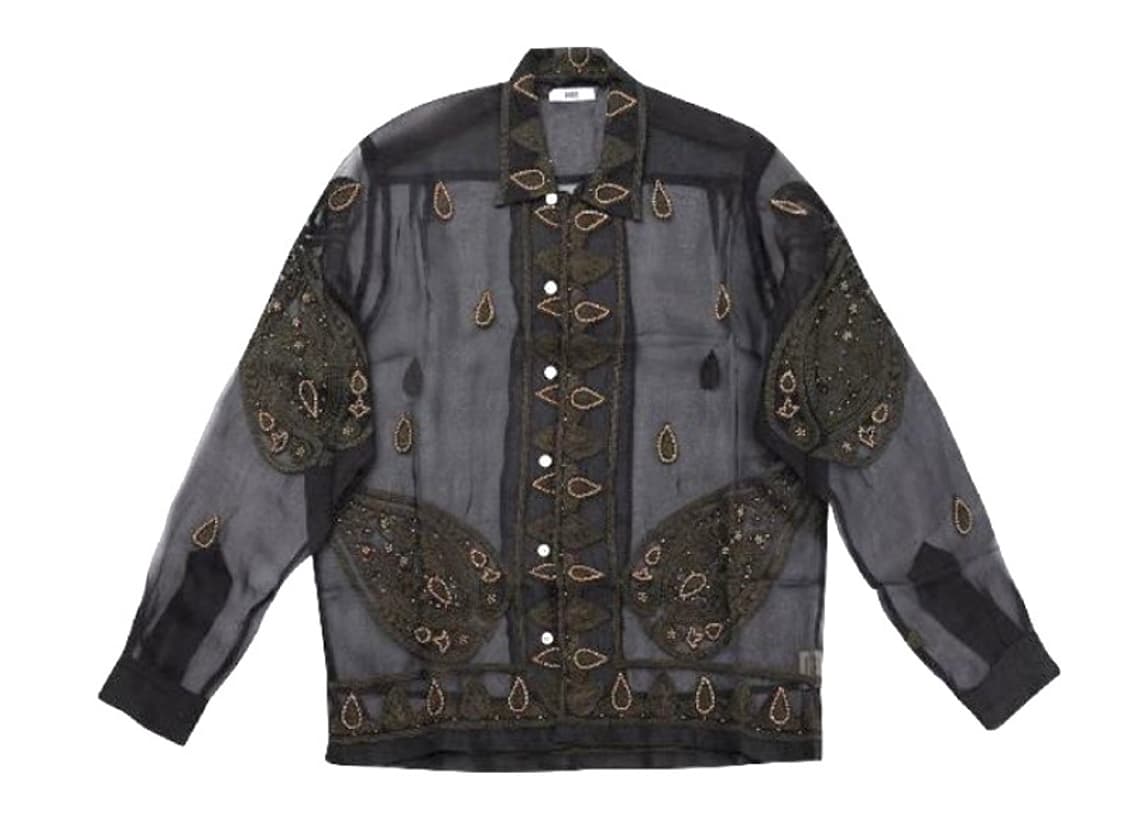 BODE 페이즐리 비즈 장식 실크 셔츠 상품이미지1