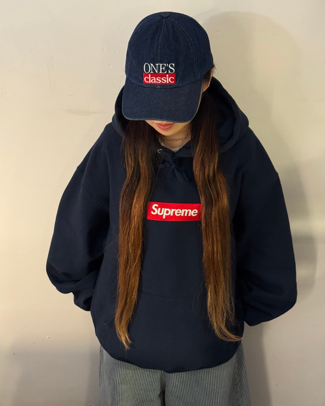 Supreme 레드 박스로고 오버핏 후드 상품이미지1