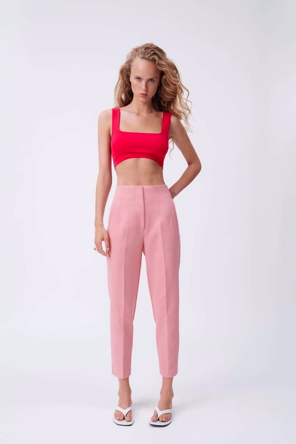 ZARA 자라 핑크 슬랙스 상품이미지2