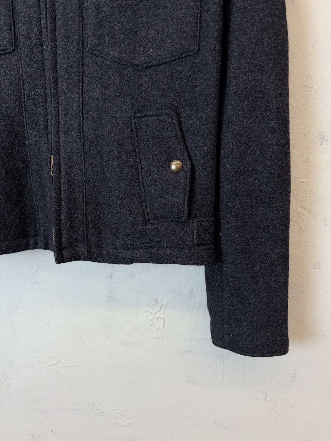 폴로랄프로렌 그레이 크롭 울 라이더 자켓 상품이미지4