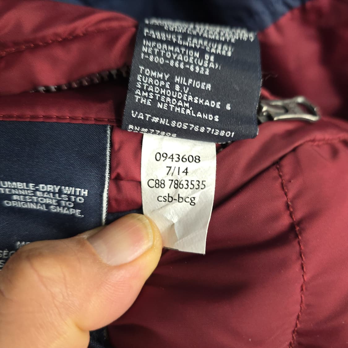 타미힐피거(Tommy Hilfiger) 리버시블 덕다운 패딩 S 상품이미지7