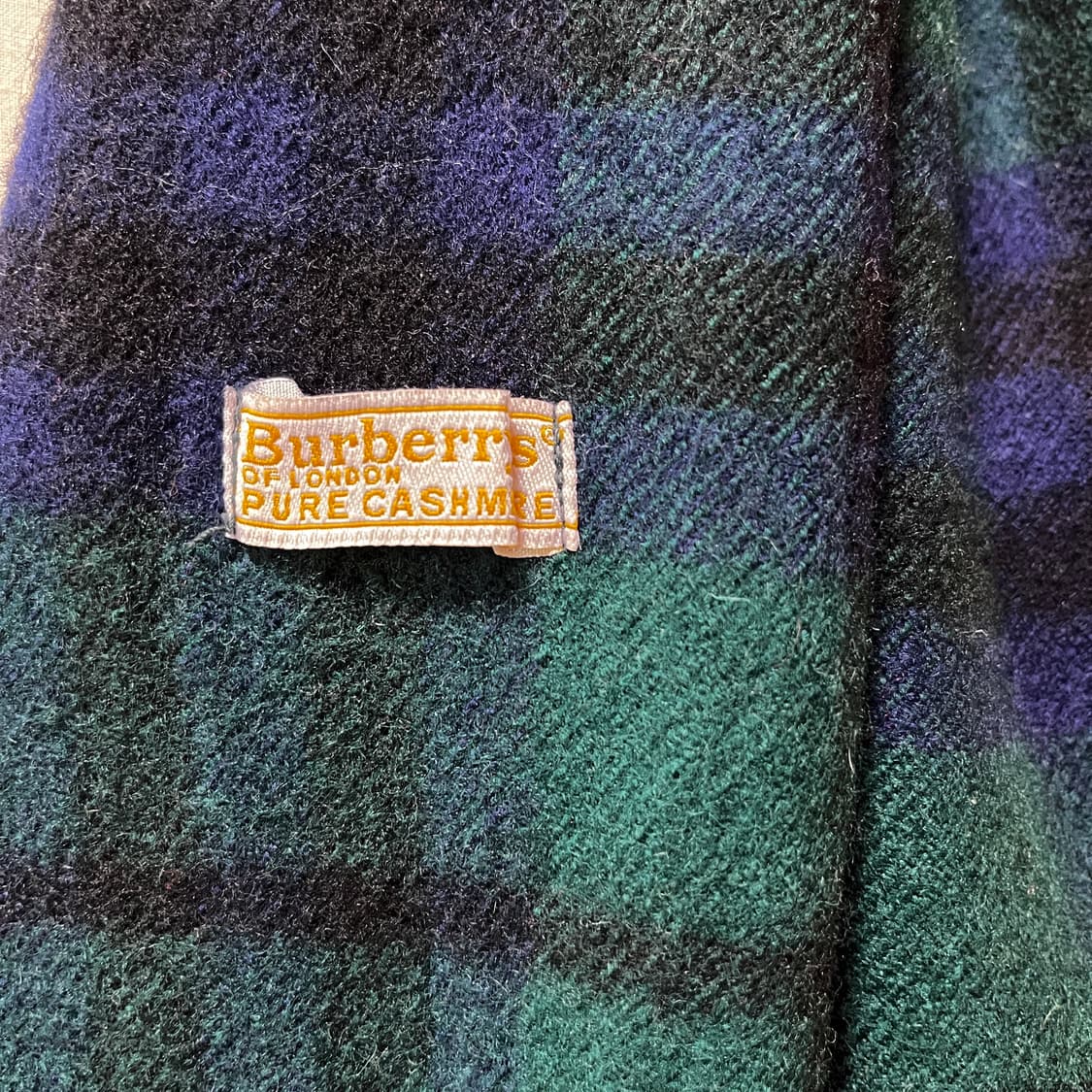 올드 버버리 퓨어 캐시미어 블랙와치 머플러 상품이미지3