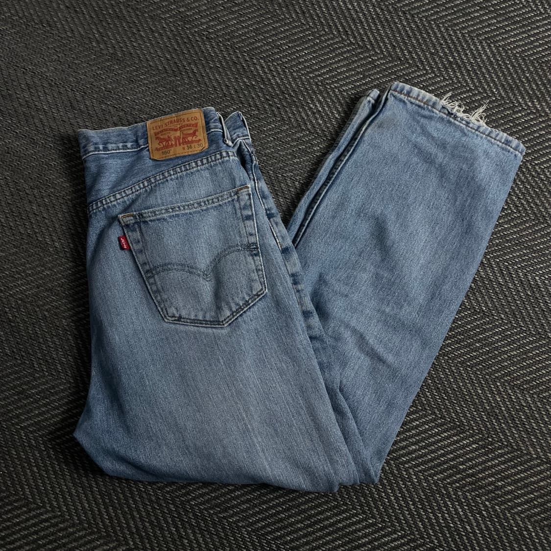 90s USA 리바이스 550 릴렉스 핏 연청 데님 팬츠y 4380 상품이미지1