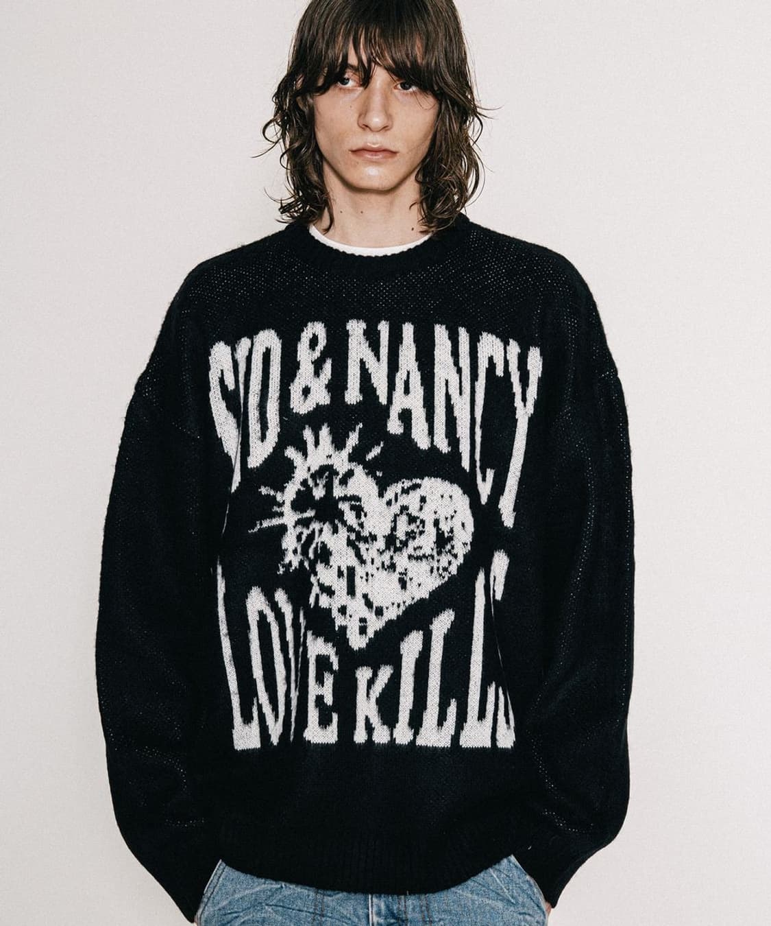 바스틱 러브 킬스 브러쉬 니트 블랙 XL 상품이미지1