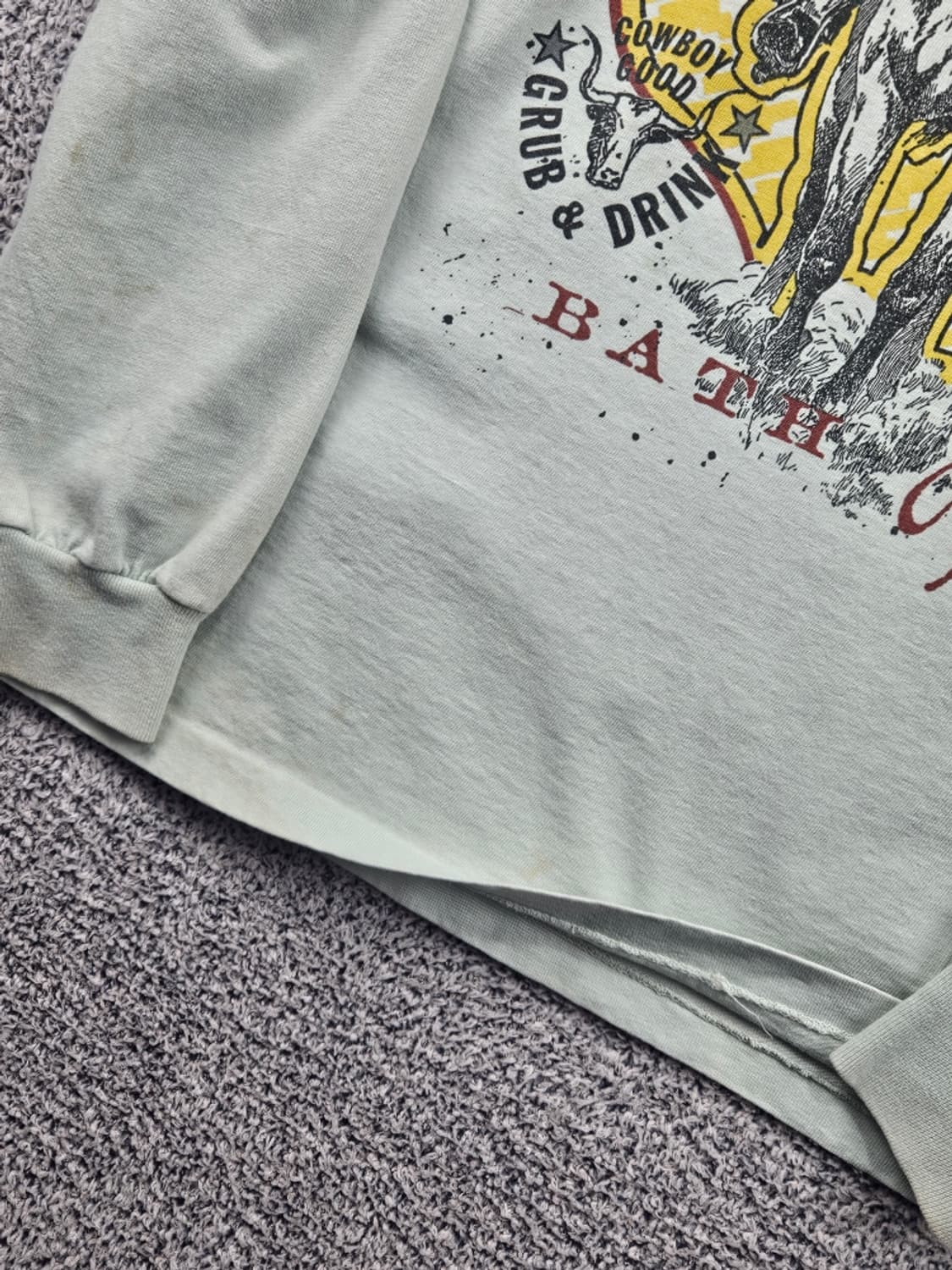 1992 USA 아메리카 브랜드 싱글스티치 롱슬리브 (L추정)/11629 상품이미지7