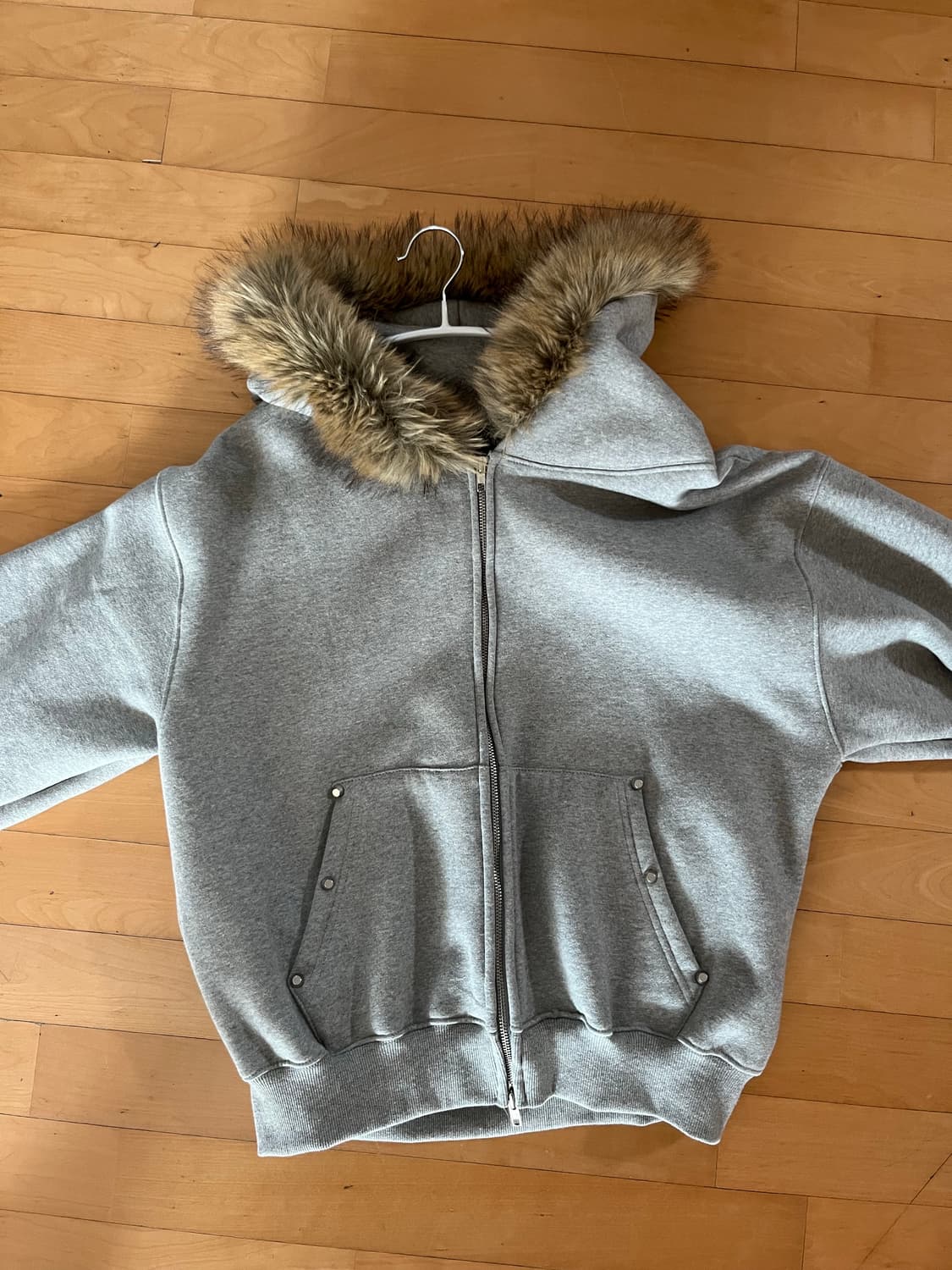 크롭 라쿤 후드집업 상품이미지2