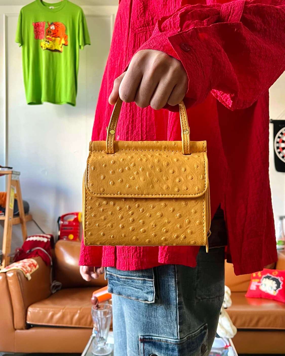 Japanese Vintage 2-Way Mini Leather Bag 상품이미지2