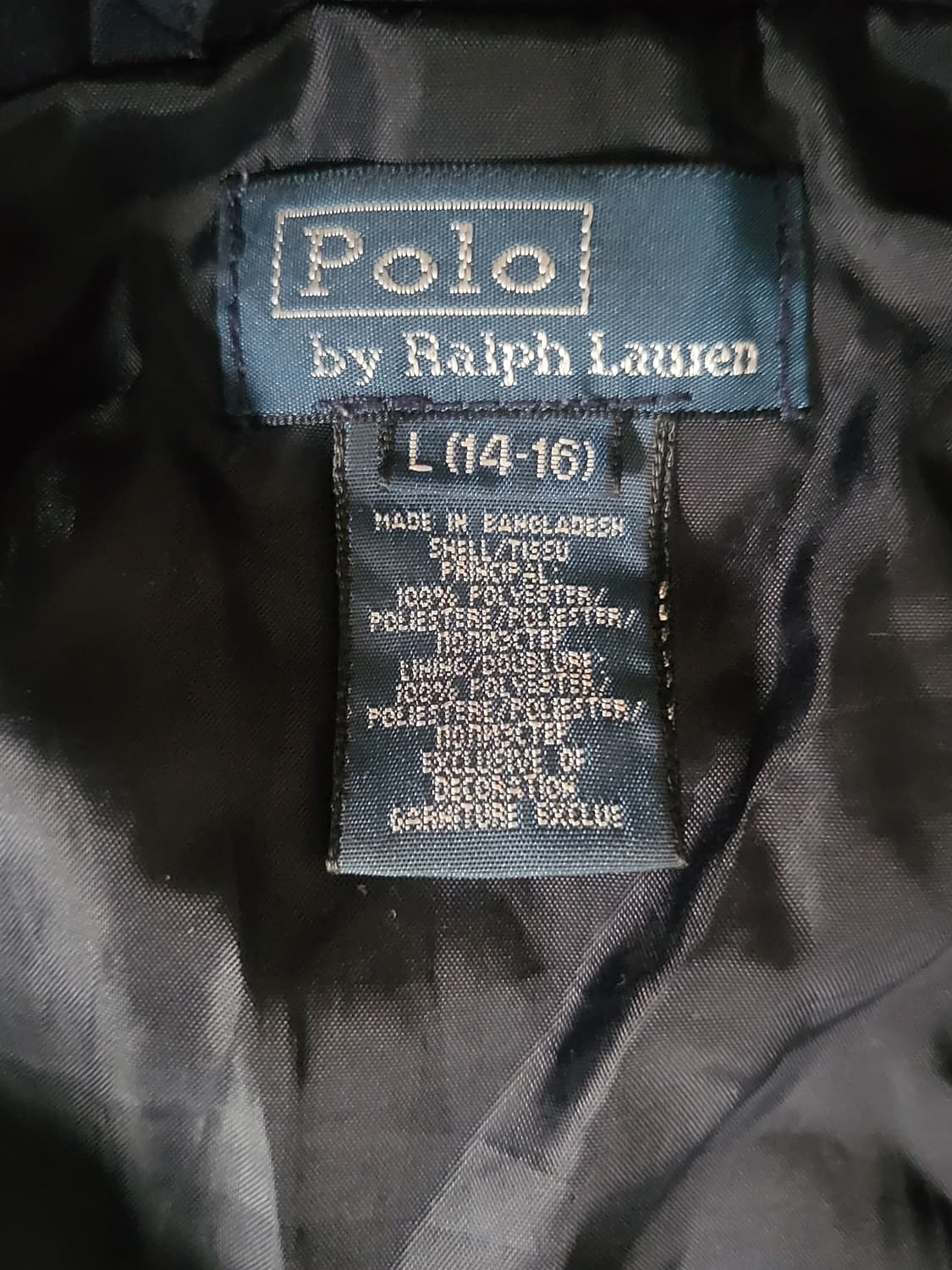 폴로 랄프로렌 키즈 네이비 바람막이 L 상품이미지2
