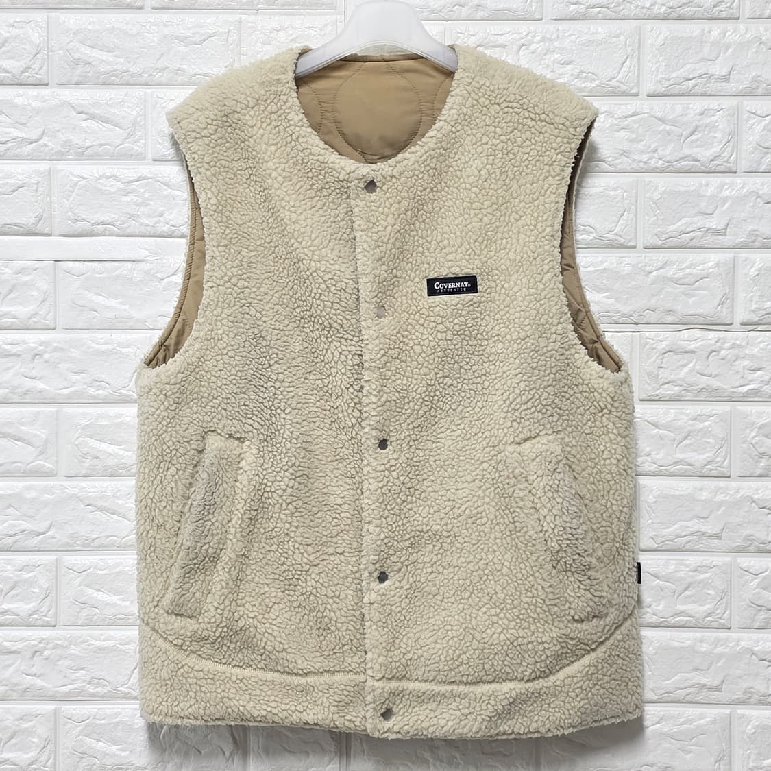 택포) 커버낫 양면 뽀글이 조끼 베스트 M 상품이미지1