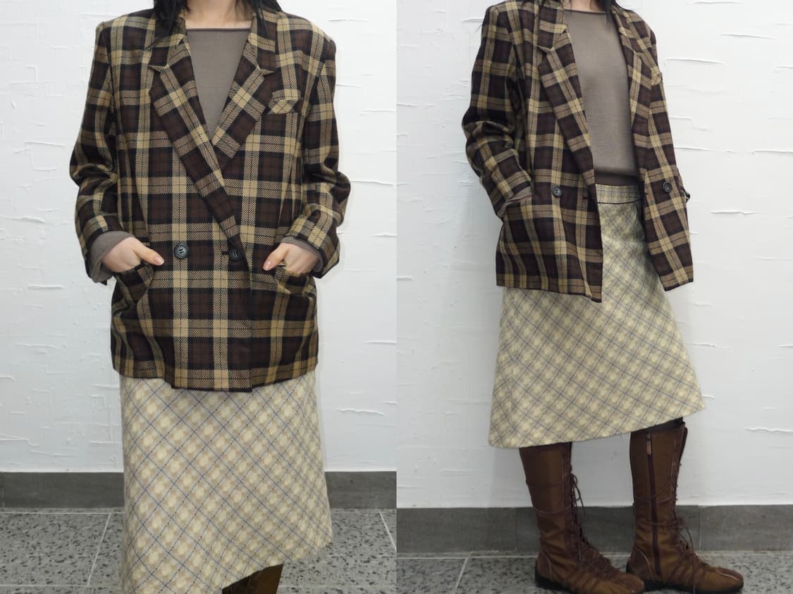 Butter check wool jacket 상품이미지1