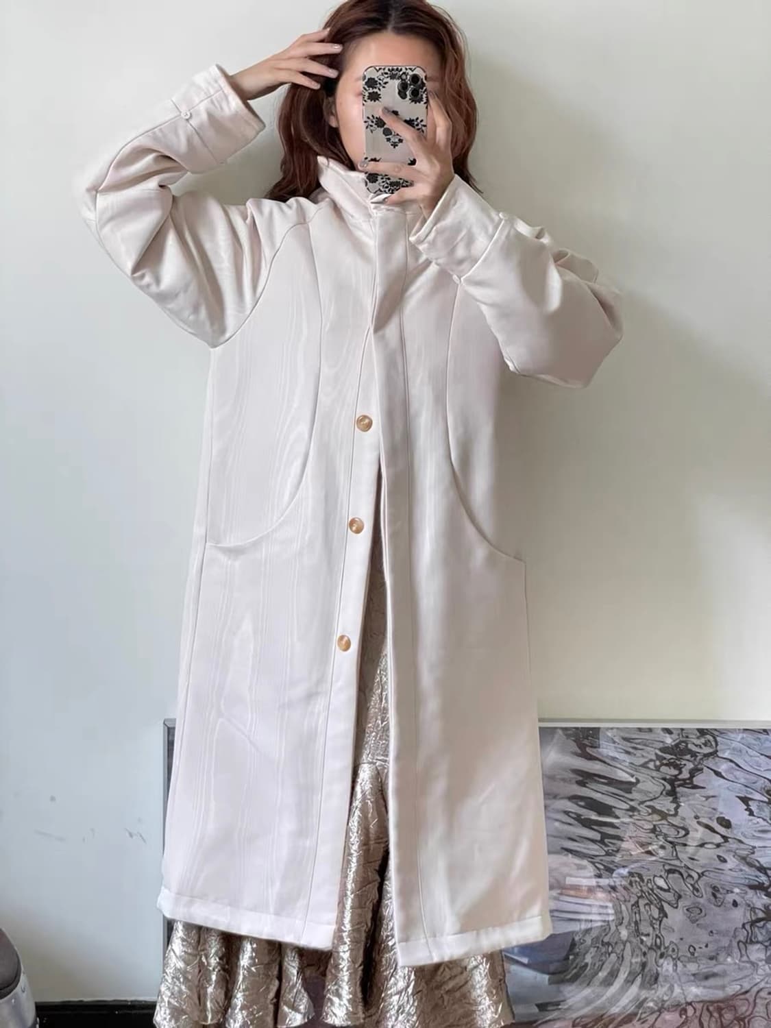 Vintage 베이지 코트 상품이미지4