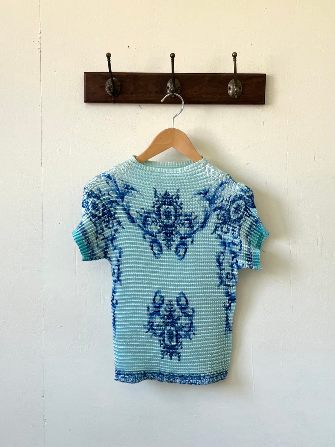 Japan vtg 마린블루 플리츠 탑 상품이미지1