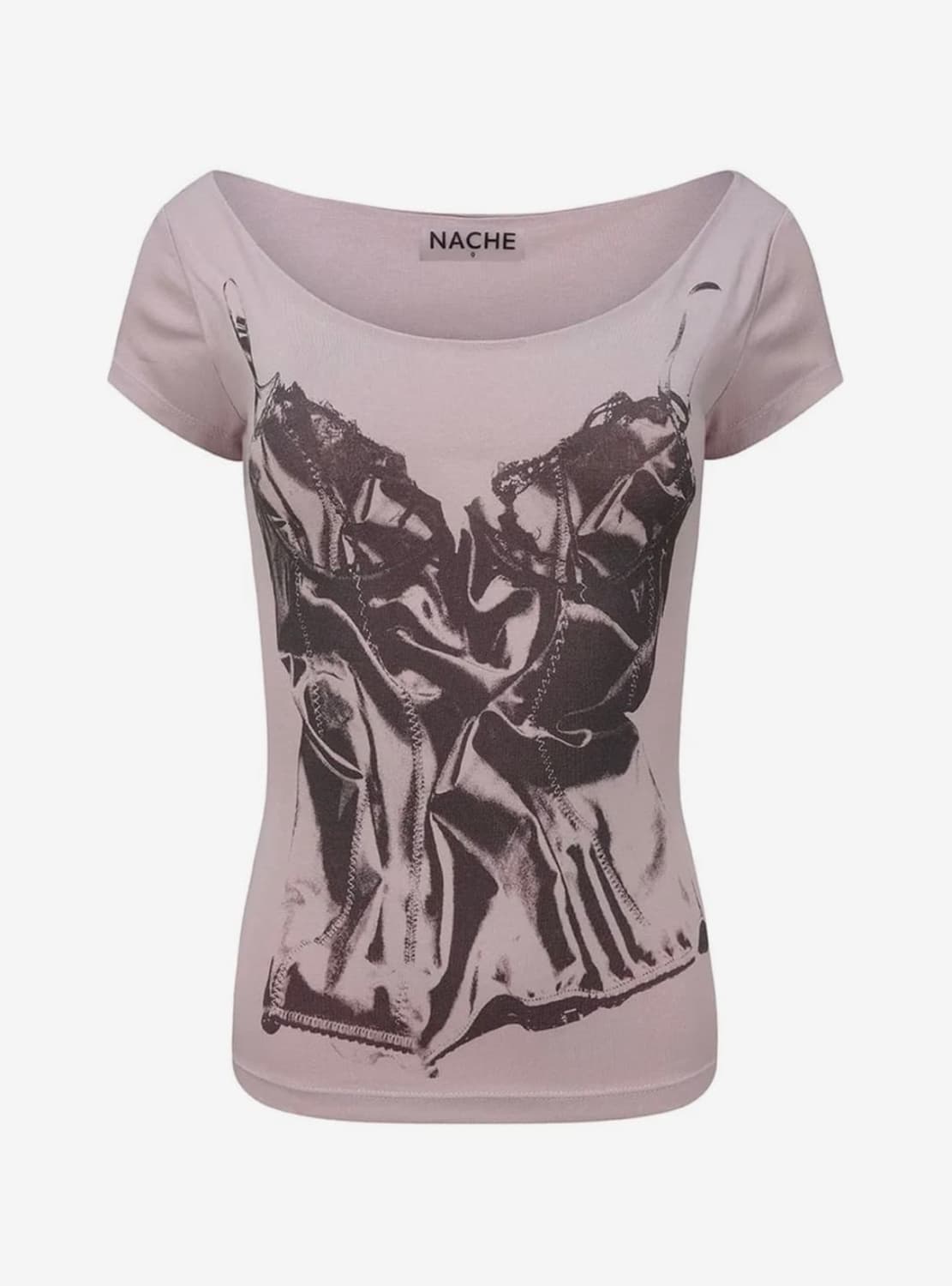 나체 slip x-ray printed t-shirt dusty pink 상품이미지2