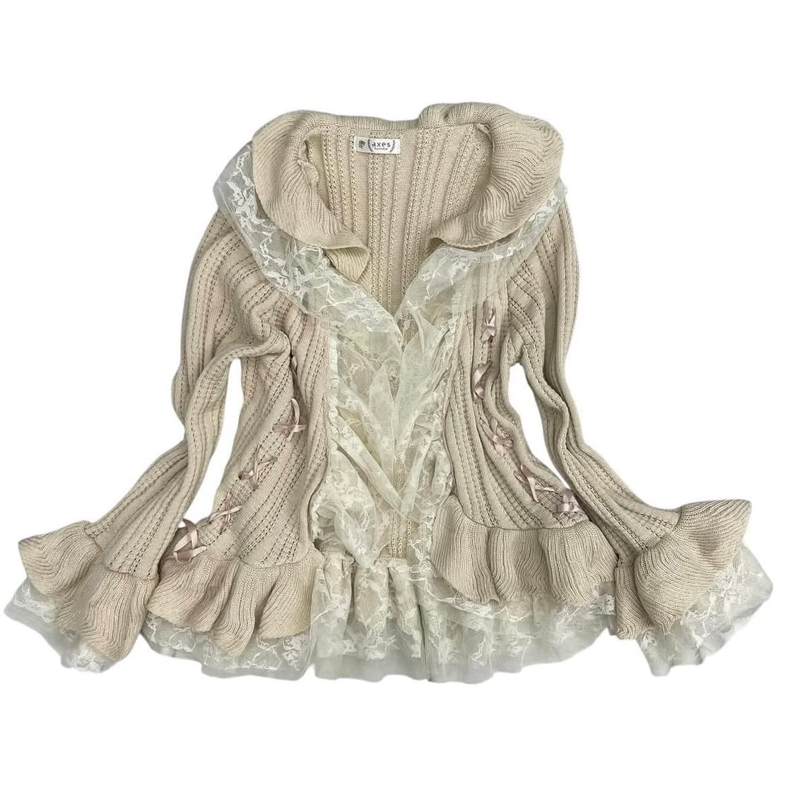 합정빈티지 베이지 리본 코디세트 상품이미지2