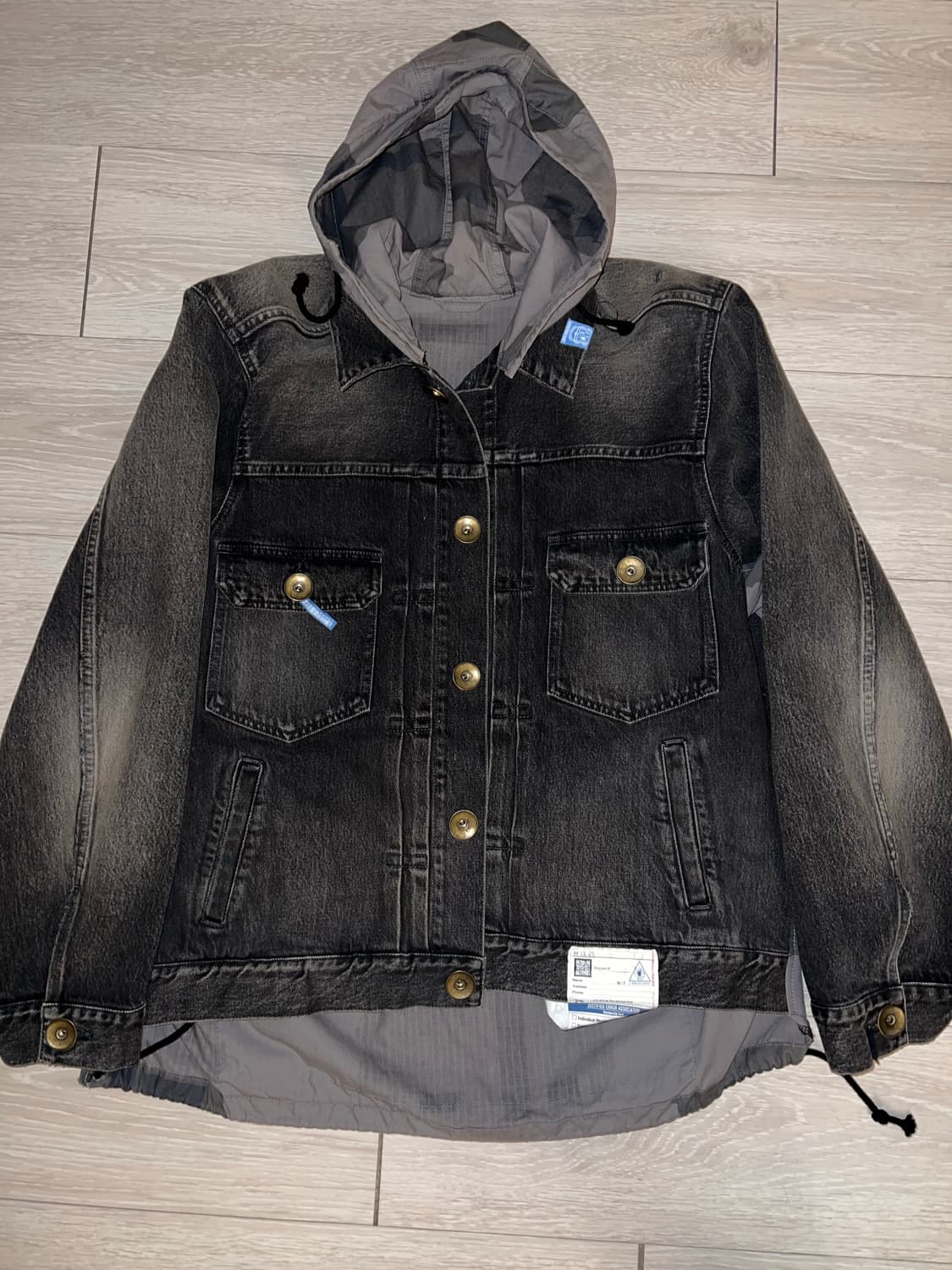 [L] 메종 미하라 야스히로 20ss 디스트로이드 윈드브레이커 데님자켓 상품이미지1