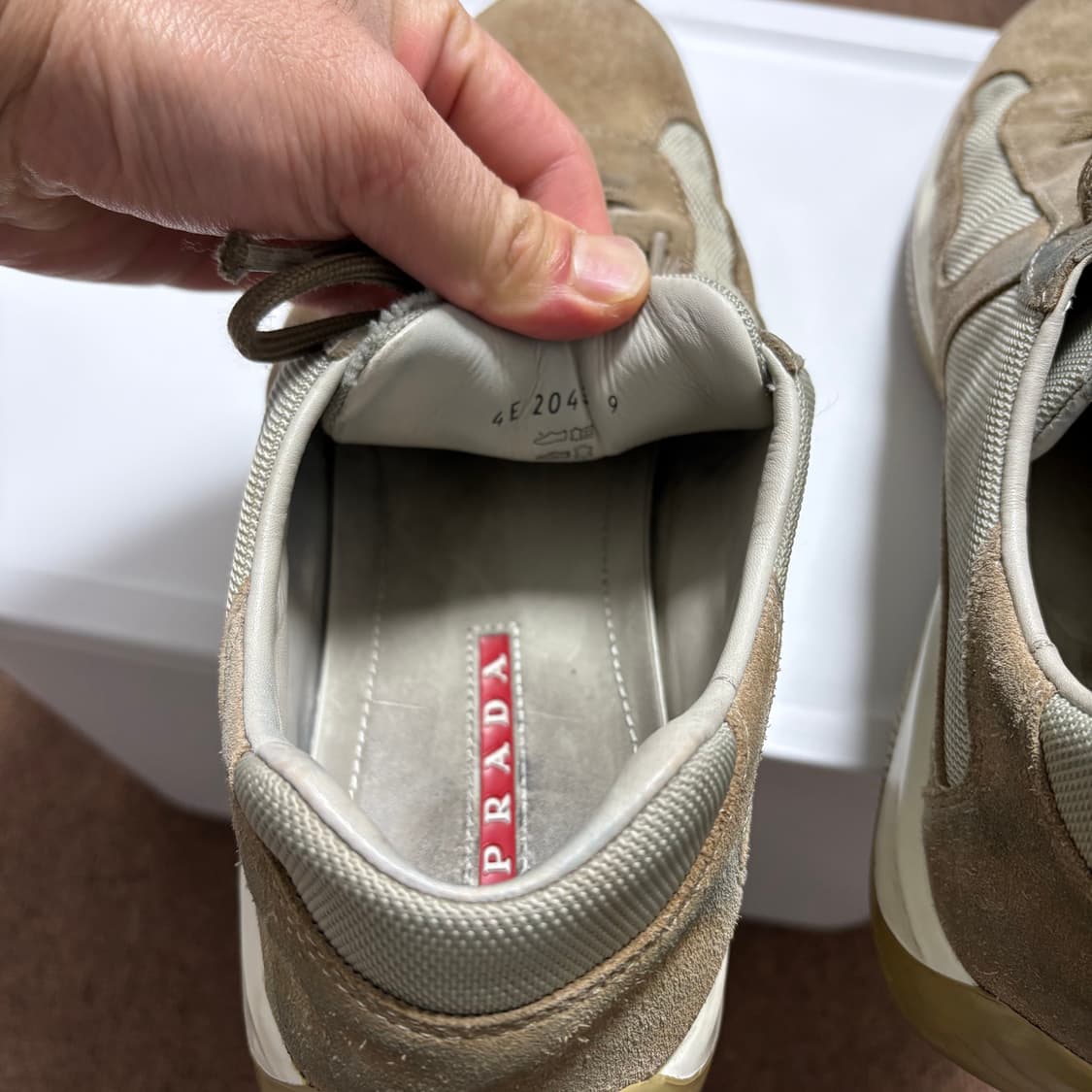 프라다 아메리카컵 베이지 스웨이드 uk9 275 상품이미지7