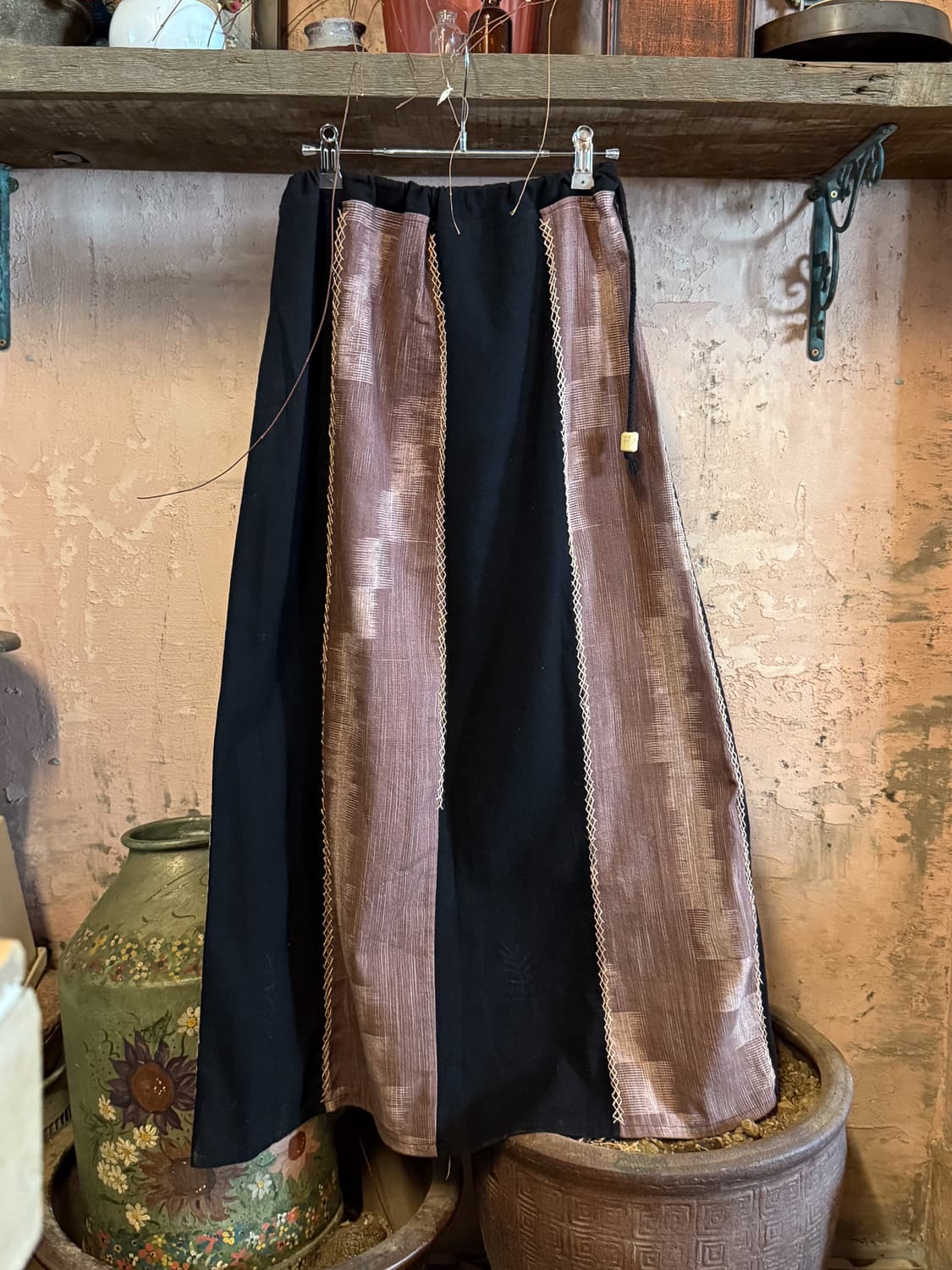 Striped Stitched Long Skirt 0094 상품이미지2