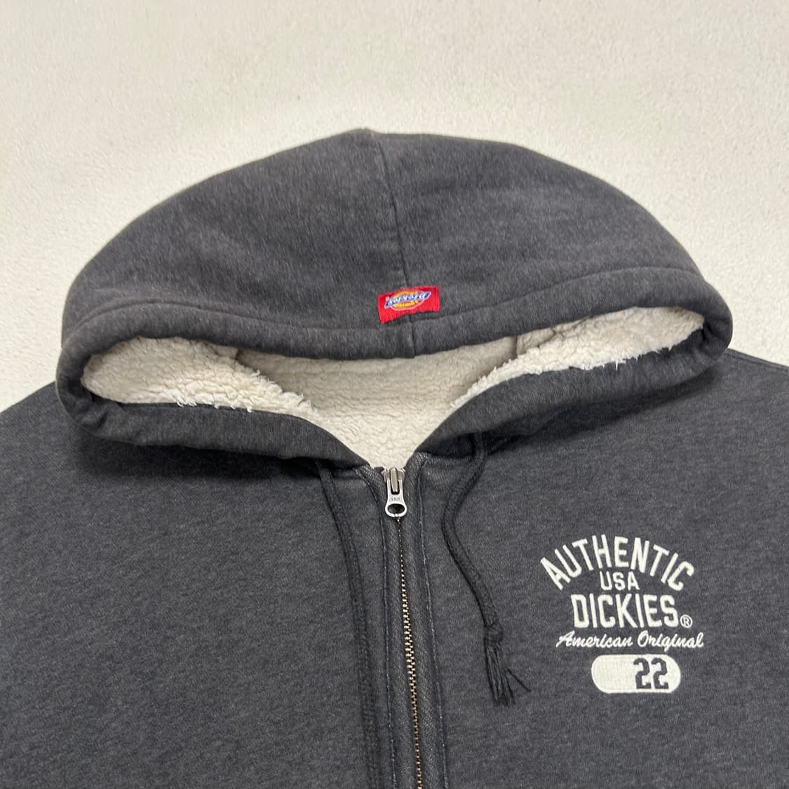 Dickies charcoal fleece hood zip-up 상품이미지5