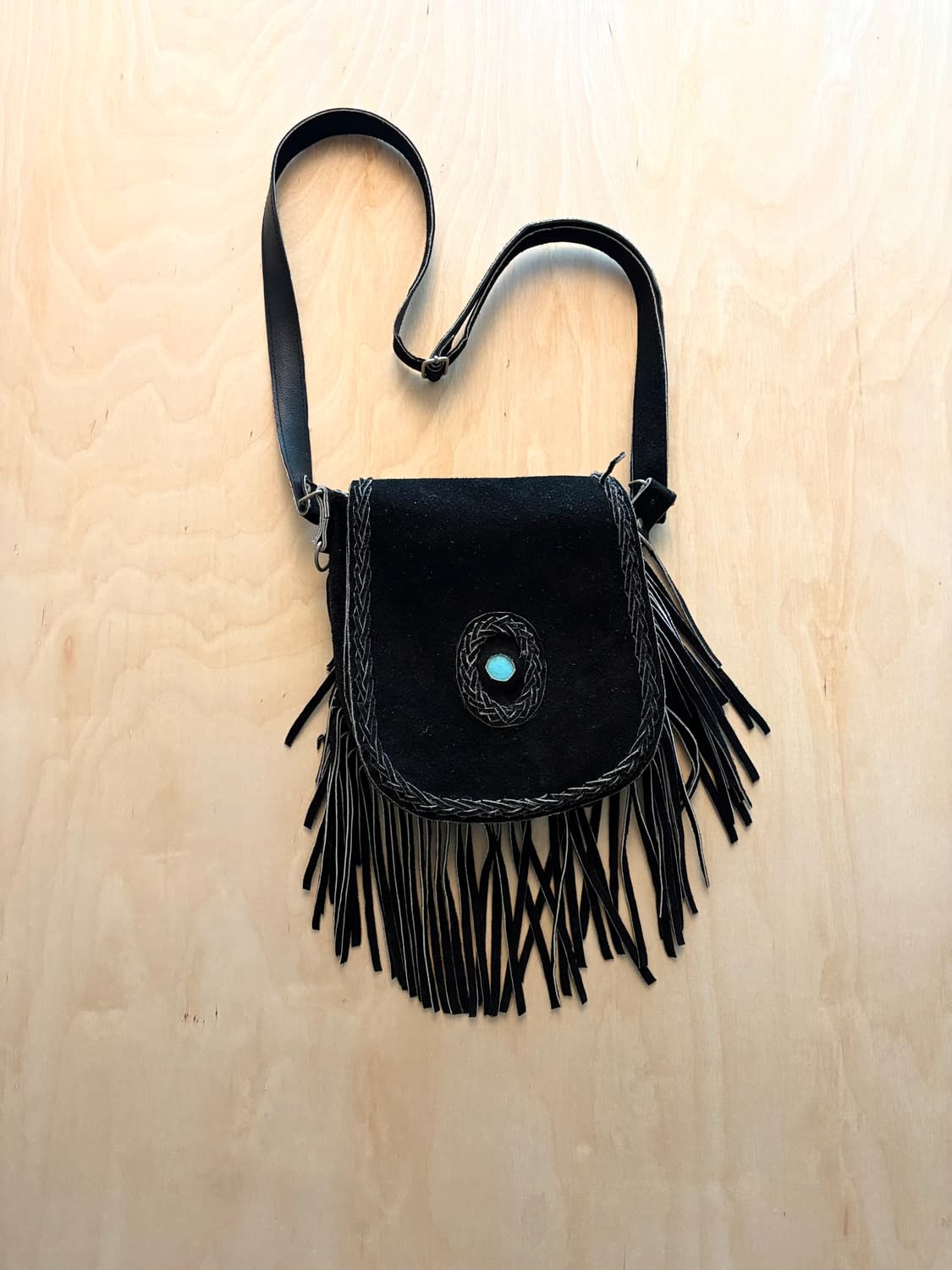 웨스턴 스타일 아메리칸 빈티지 크로스백 블랙 상품이미지2