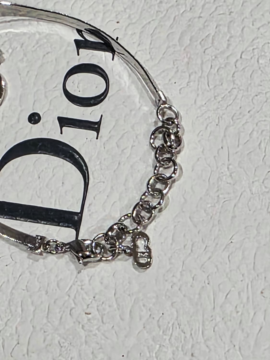 디올 dior 은장 CD 로고 리본 팔찌 상품이미지4