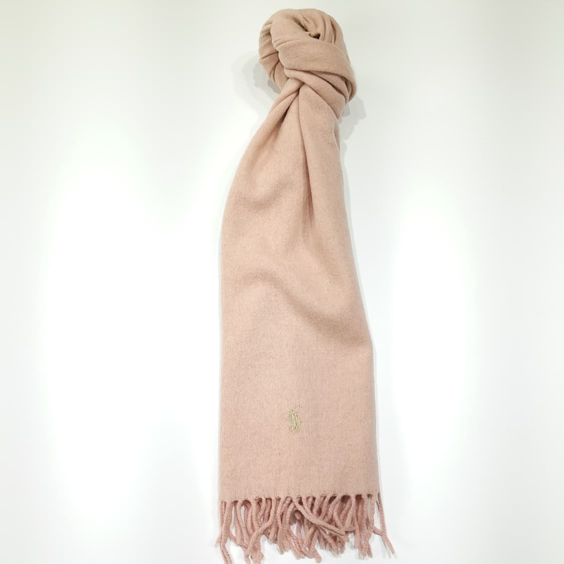 MX614 폴로 00s 이태리판 울 솔리드 라이트핑크 머플러 목도리 상품이미지3