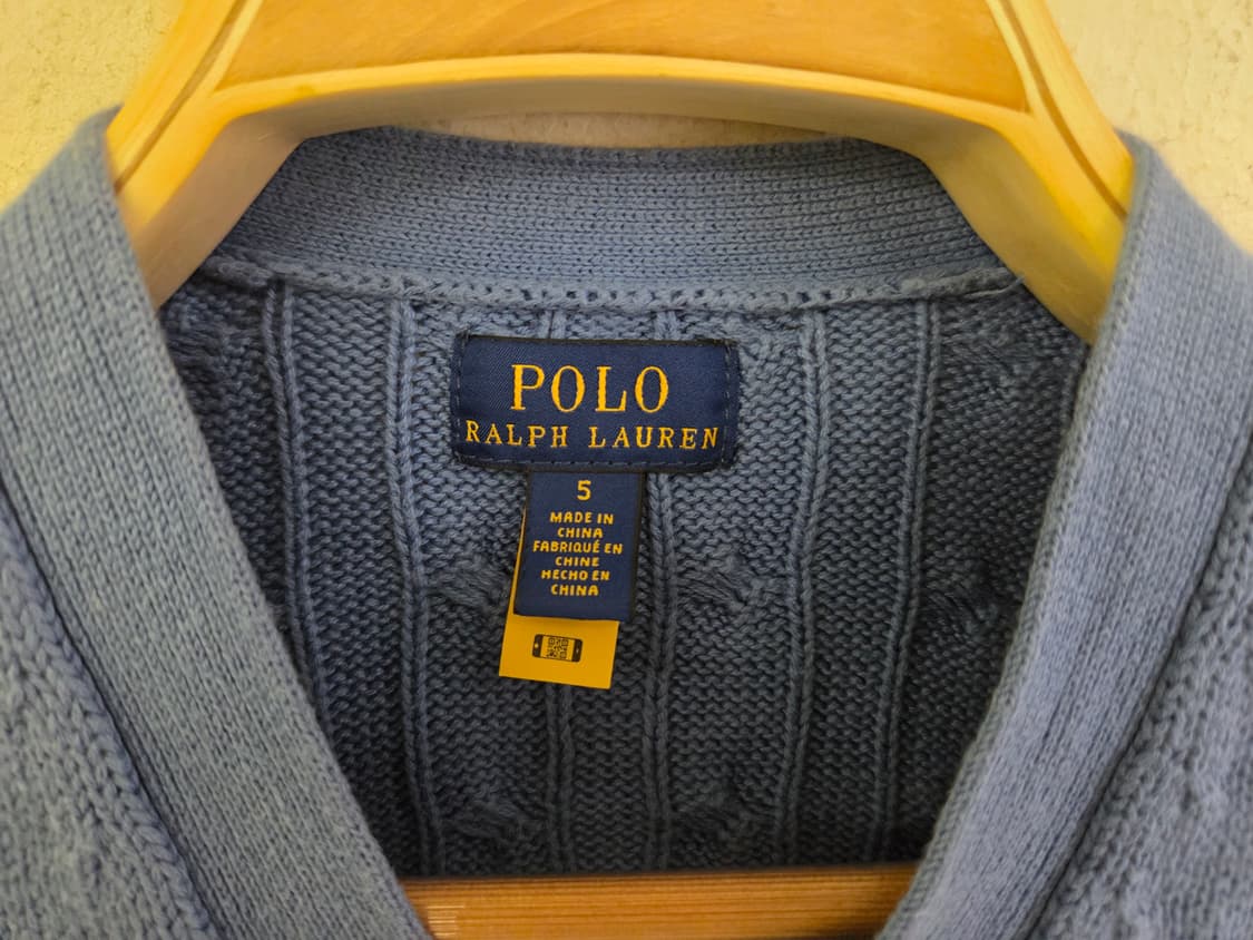 폴로 랄프로렌 남아 케이블 니트 가디건 블루 5세 상품이미지2