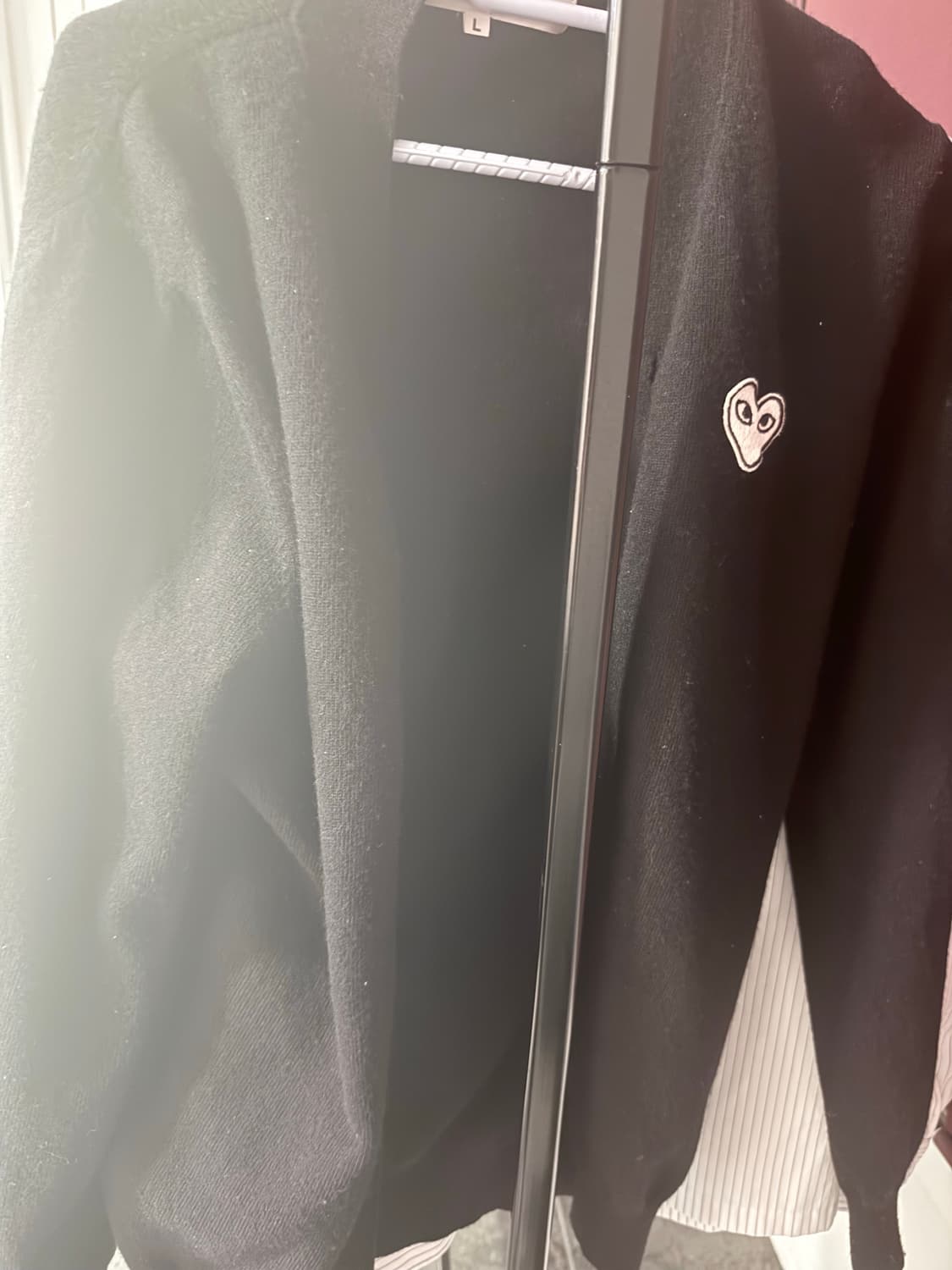 꼼데가르송 화이트와펜 가디건 L 상품이미지1