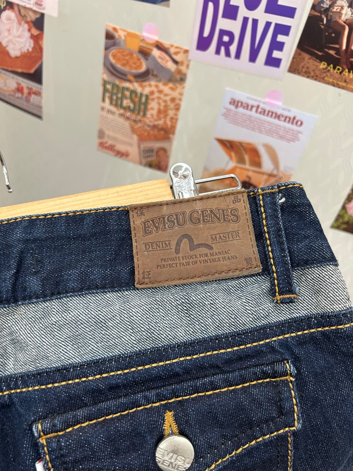 에비수 EVISU 셀비지 롤업 데님 쇼츠 28사이즈 일본빈티지 상품이미지5