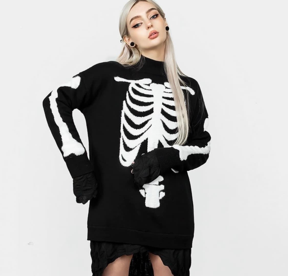Disturbia - 본 스켈레톤 니트 상품이미지3