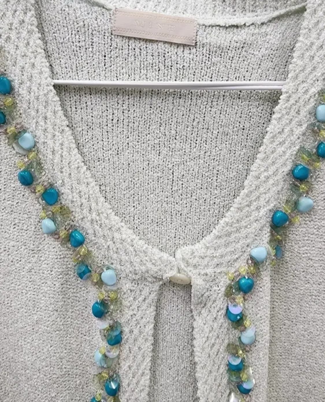 마인 비즈 장식 가디건 55 상품이미지3