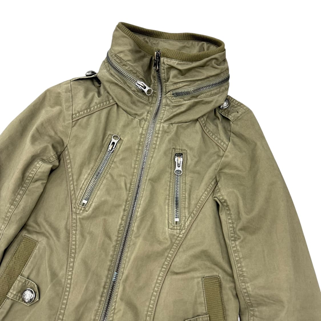 JPN one way Y2K 하이넥 야상 그런지 코튼집업 상품이미지5