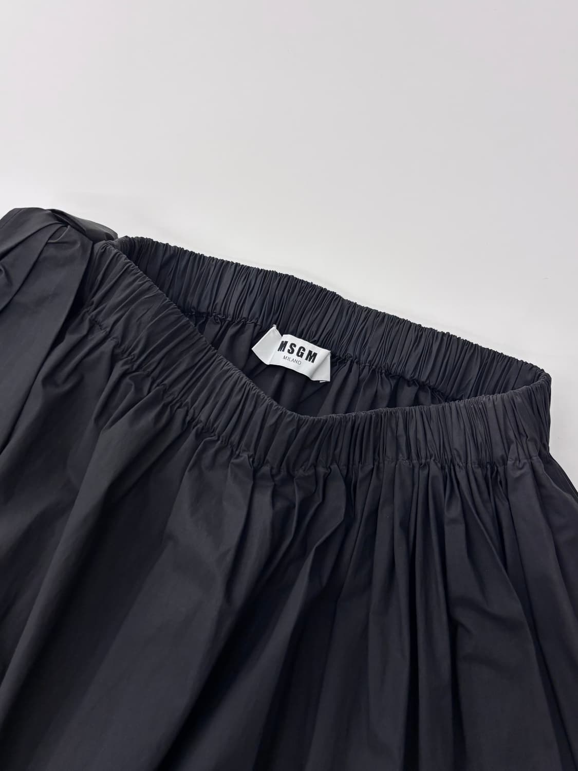 MSGM 블랙 코튼 밴딩 미니 스커트 상품이미지7