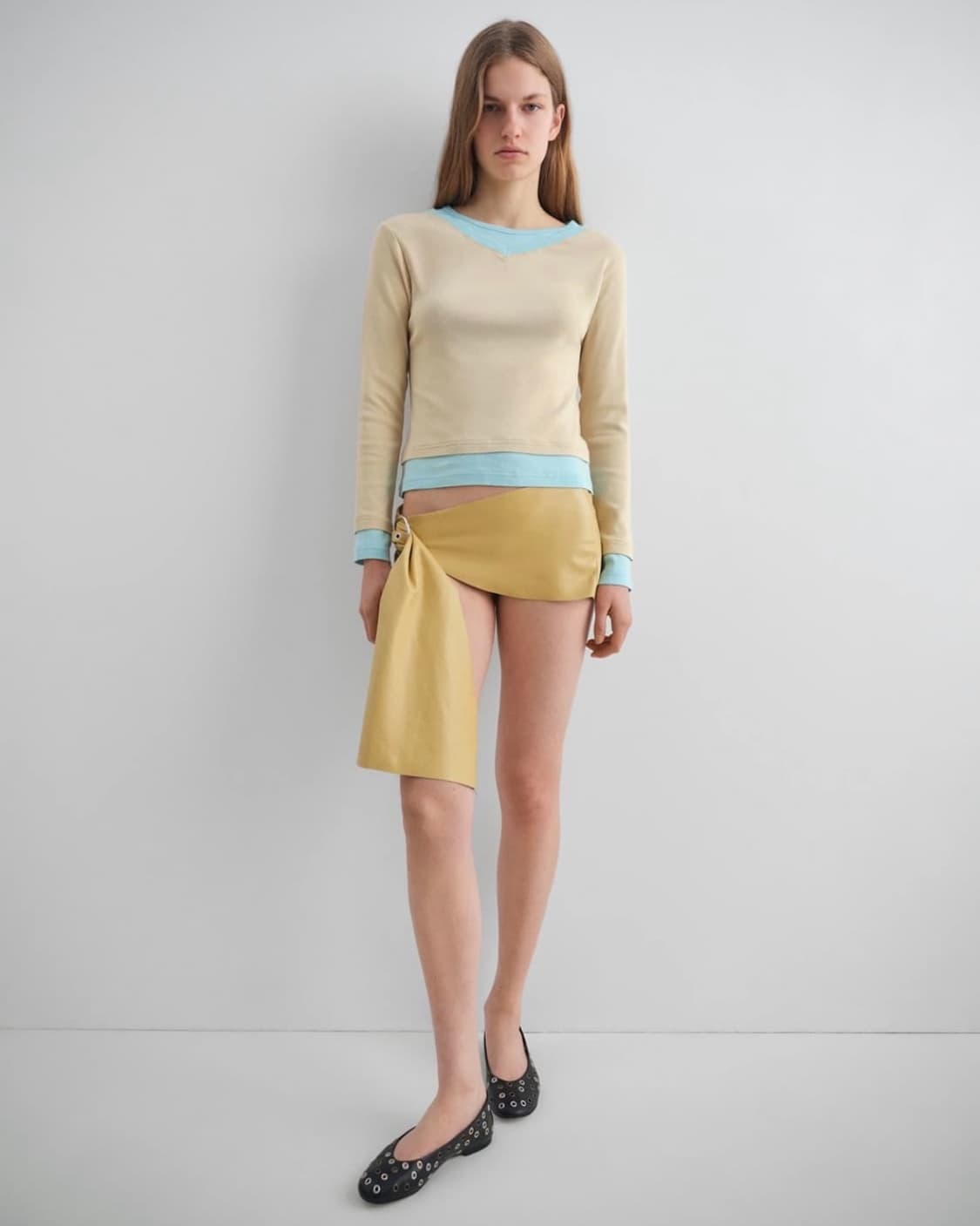 Gimaguas samm t shirt beige blue s 상품이미지3