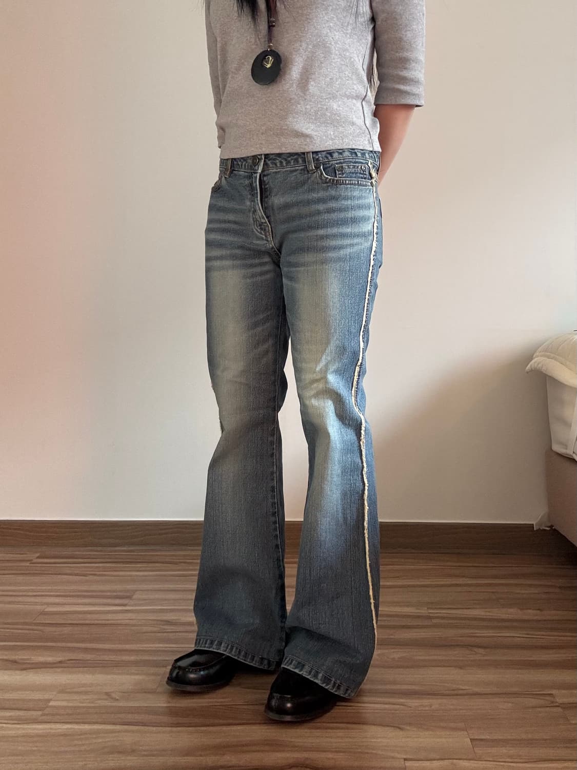 사이드라인 데님 부츠컷 팬츠 상품이미지2