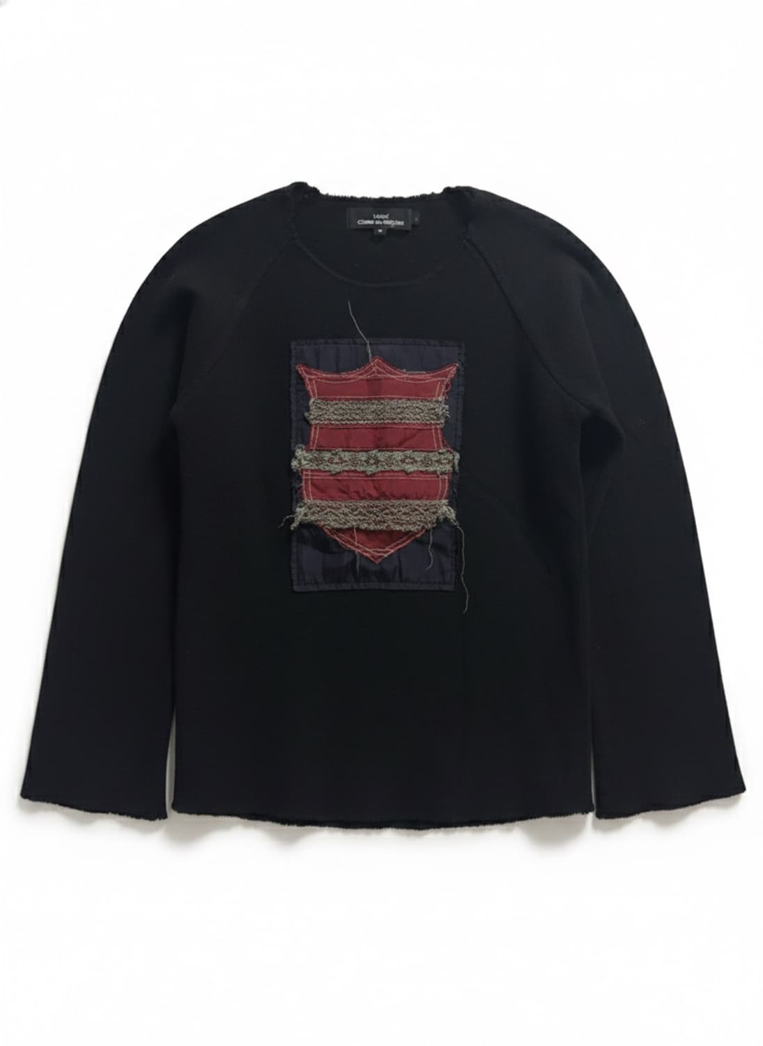 (S) AD2002 트리콧 꼼데가르송 울 패치 니트 상품이미지2